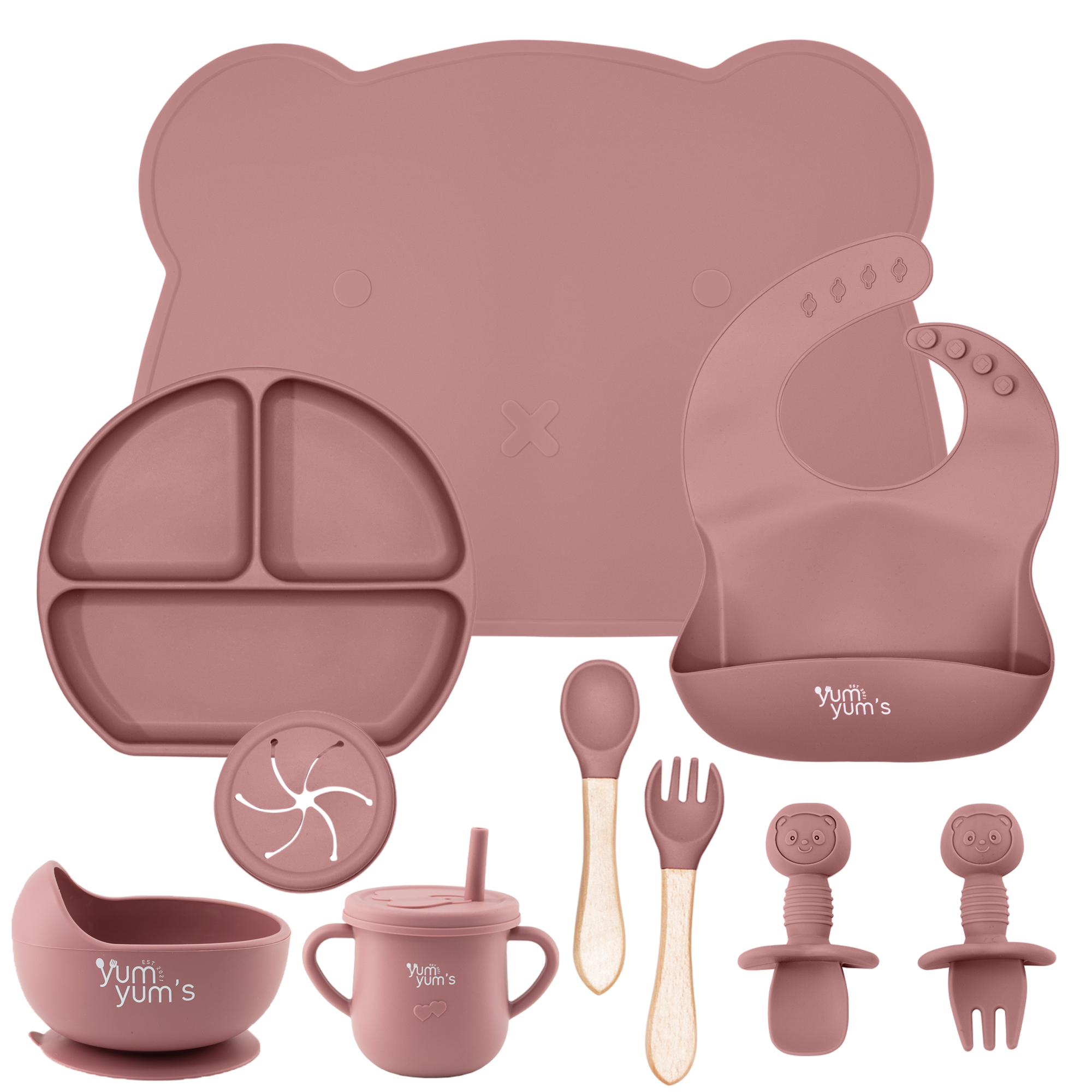 10 PIECE SILICONE WEANING SET