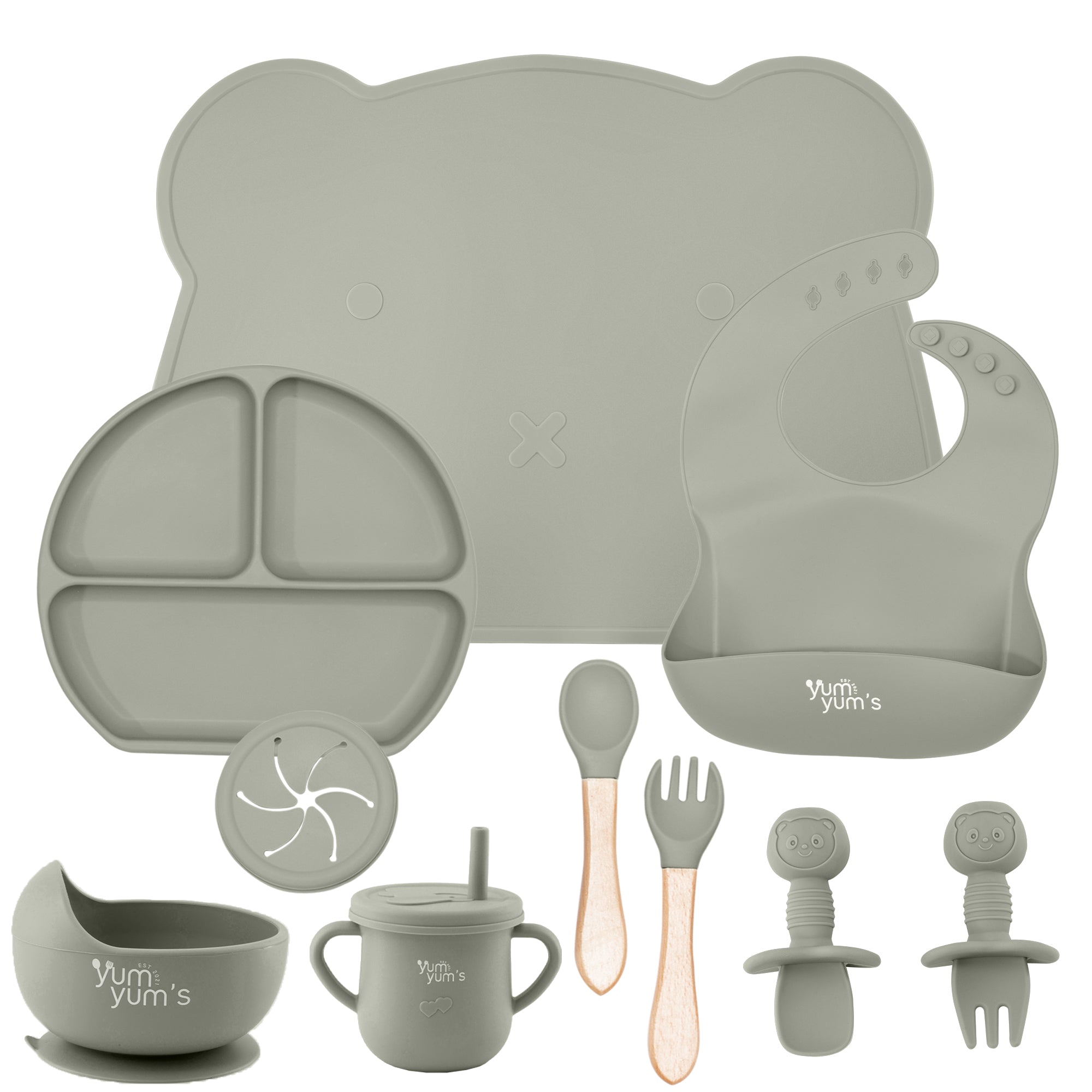 10 PIECE SILICONE WEANING SET