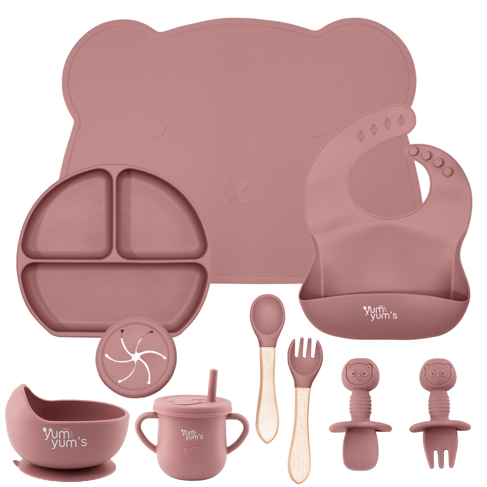 10 PIECE SILICONE WEANING SET