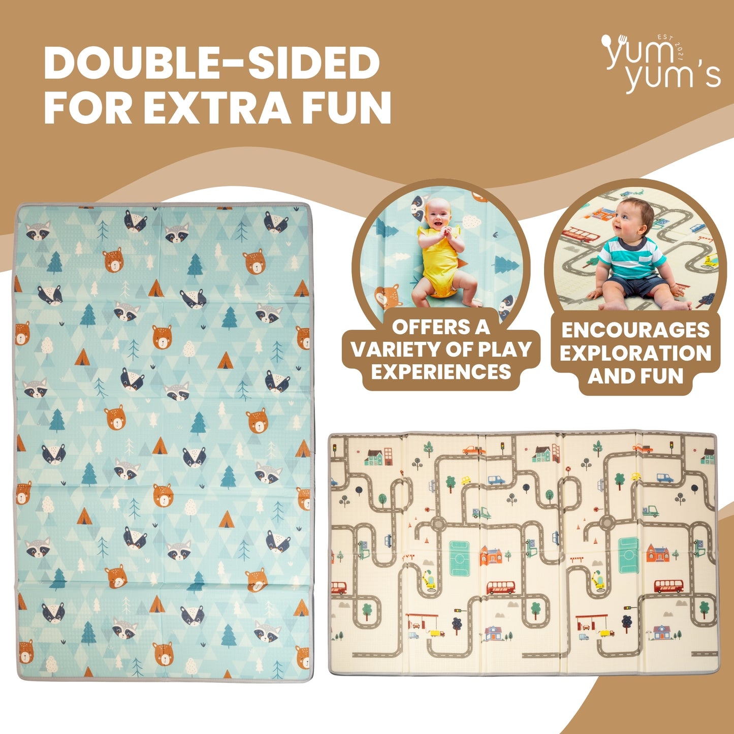 DOUBLE SIDED FOAM PLAYMATS