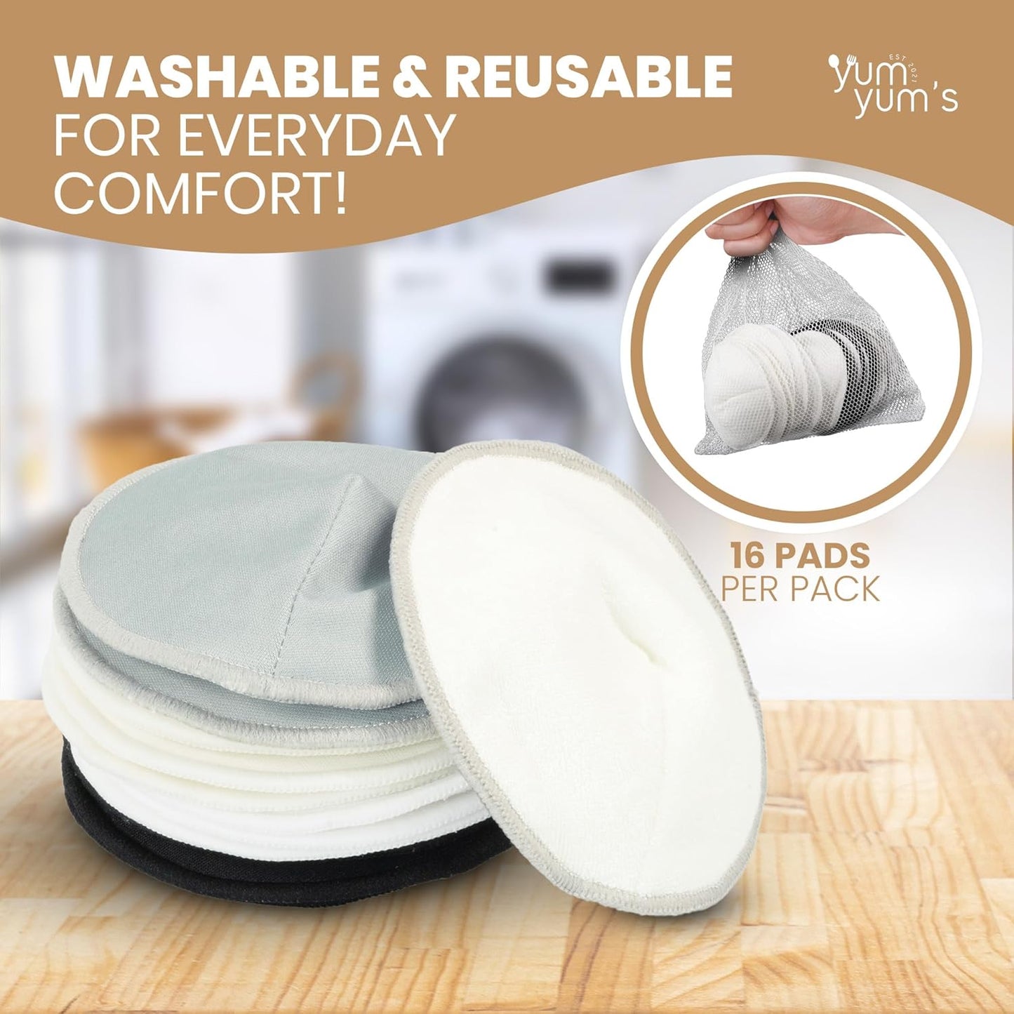 REUSABLE BAMBOO BREAST PADS